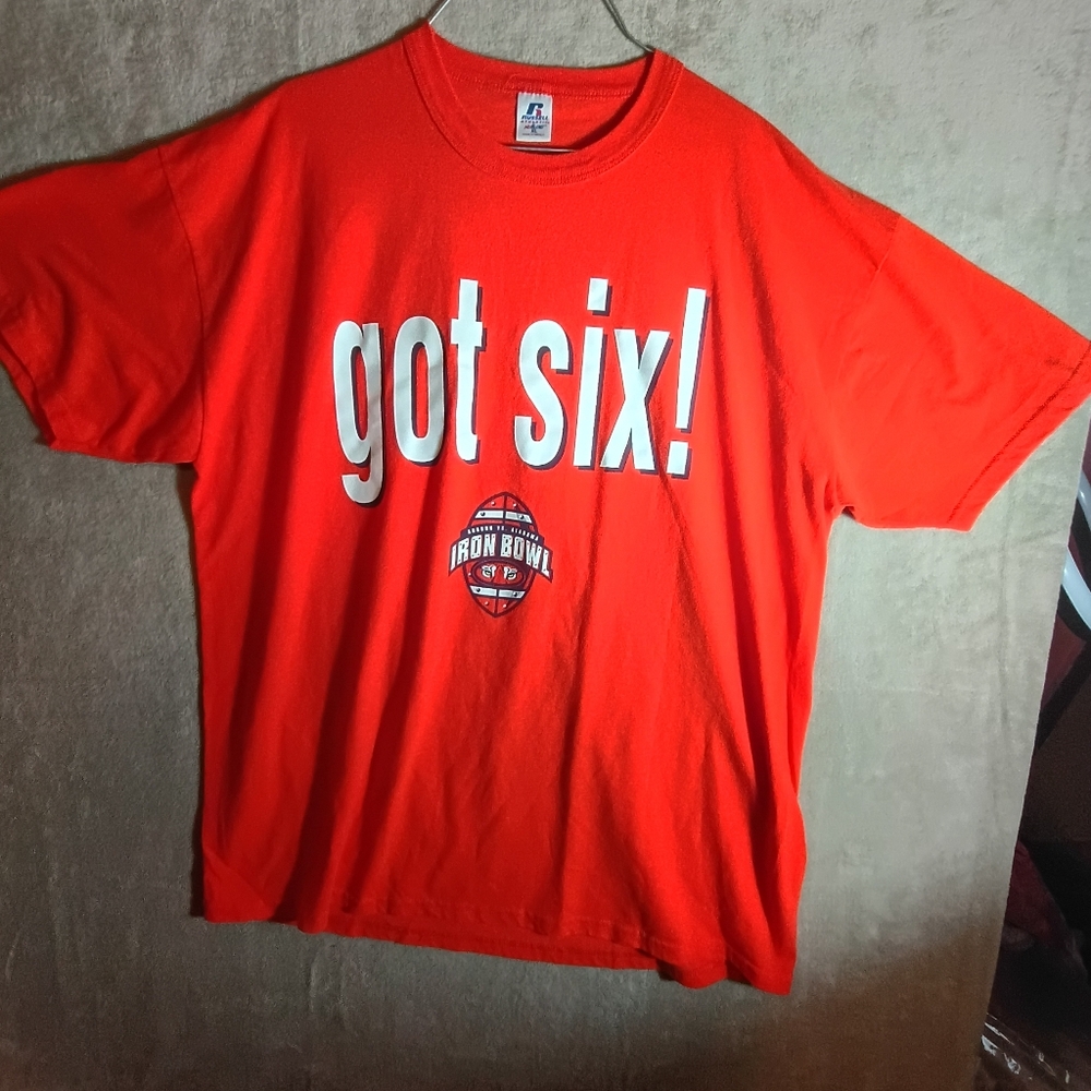 Vintage 2007 Auburn Tigers “Got Six!” Iron Bowl Champs T-Shirt Size XL